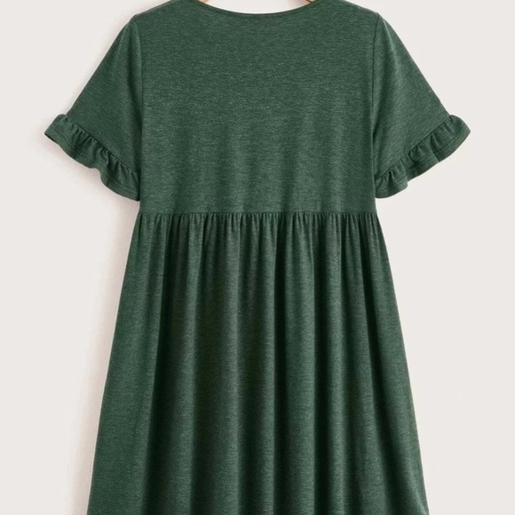 Plus Ruffle Cuff Smock Dress - Picture 2 of 6